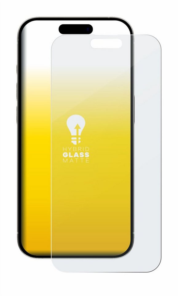 upscreen flexible Panzerglasfolie für Apple iPhone 15 Pro Max, Displayschutzglas, Schutzglas Glasfolie matt entspiegelt von upscreen
