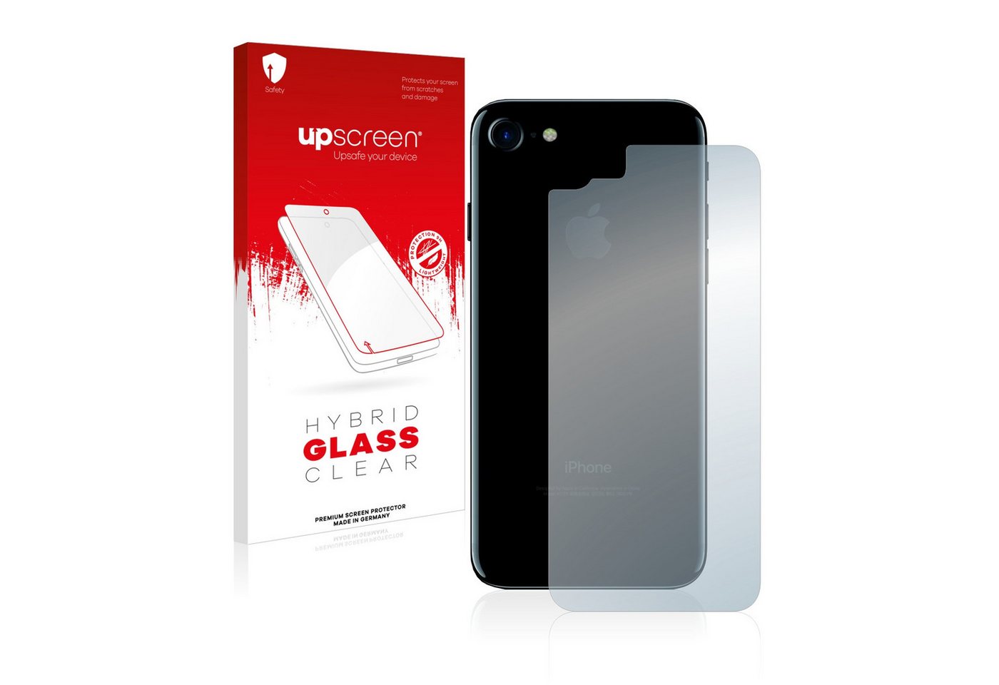 upscreen flexible Panzerglasfolie für Apple iPhone 7 Rückseite (gesamte Fläche), Displayschutzglas, Schutzglas Glasfolie klar von upscreen