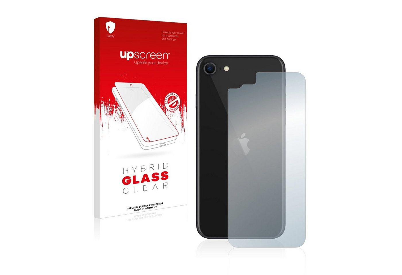 upscreen Displayschutzglas Schutzglas für Apple iPhone SE 2 2020 (Rückseite), Schutzfolie Display Schutz Glas Folie klar von upscreen