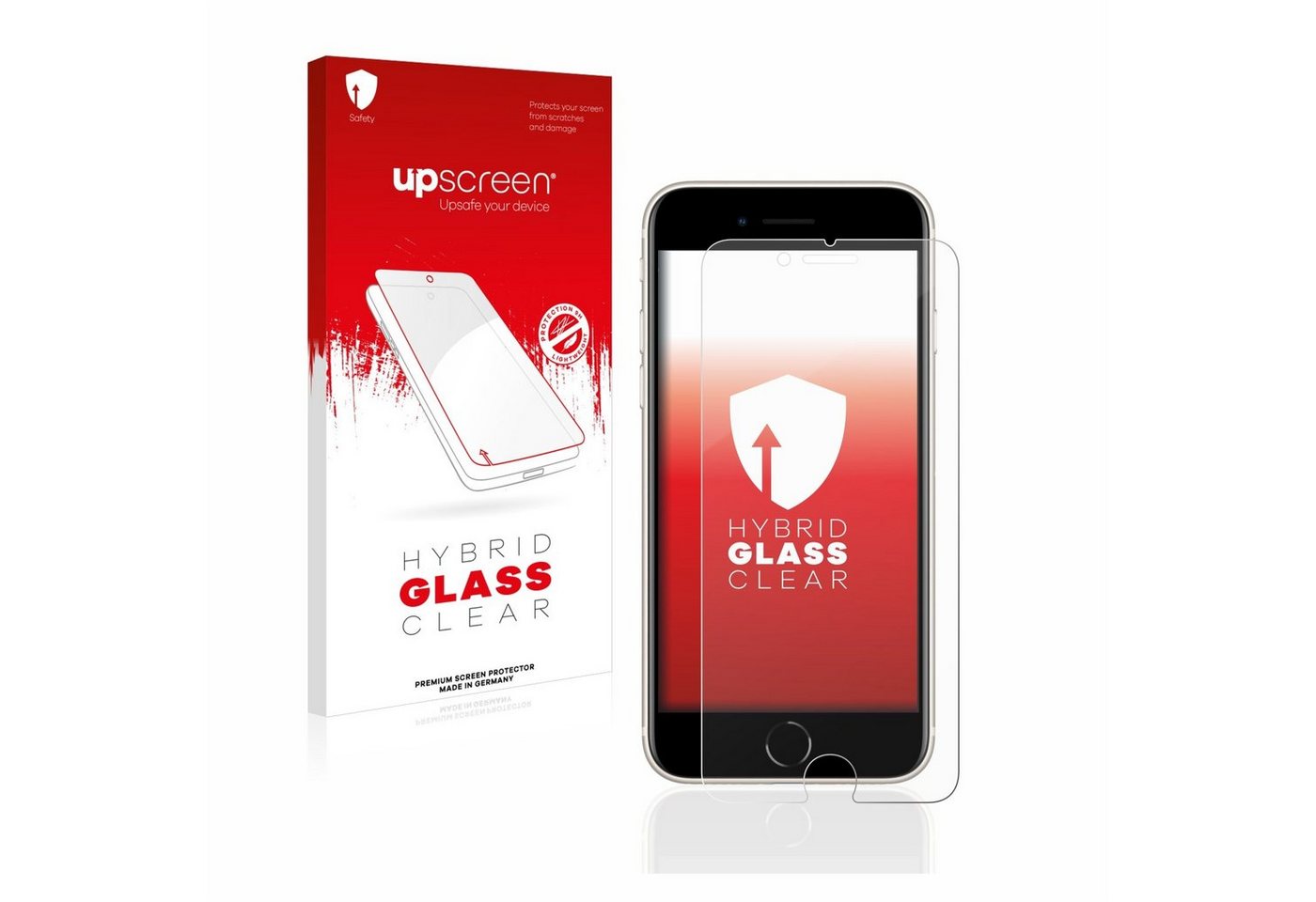 upscreen flexible Panzerglasfolie für Apple iPhone SE 3 2022, Displayschutzglas, Schutzglas Glasfolie klar von upscreen