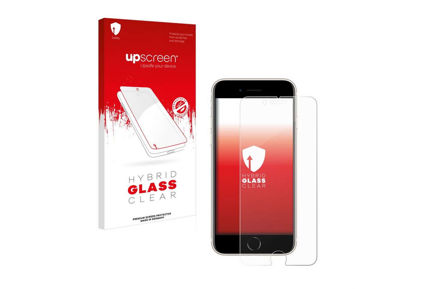 upscreen flexible Panzerglasfolie für Apple iPhone SE 3 2022, Displayschutzglas, Schutzglas Glasfolie klar von upscreen