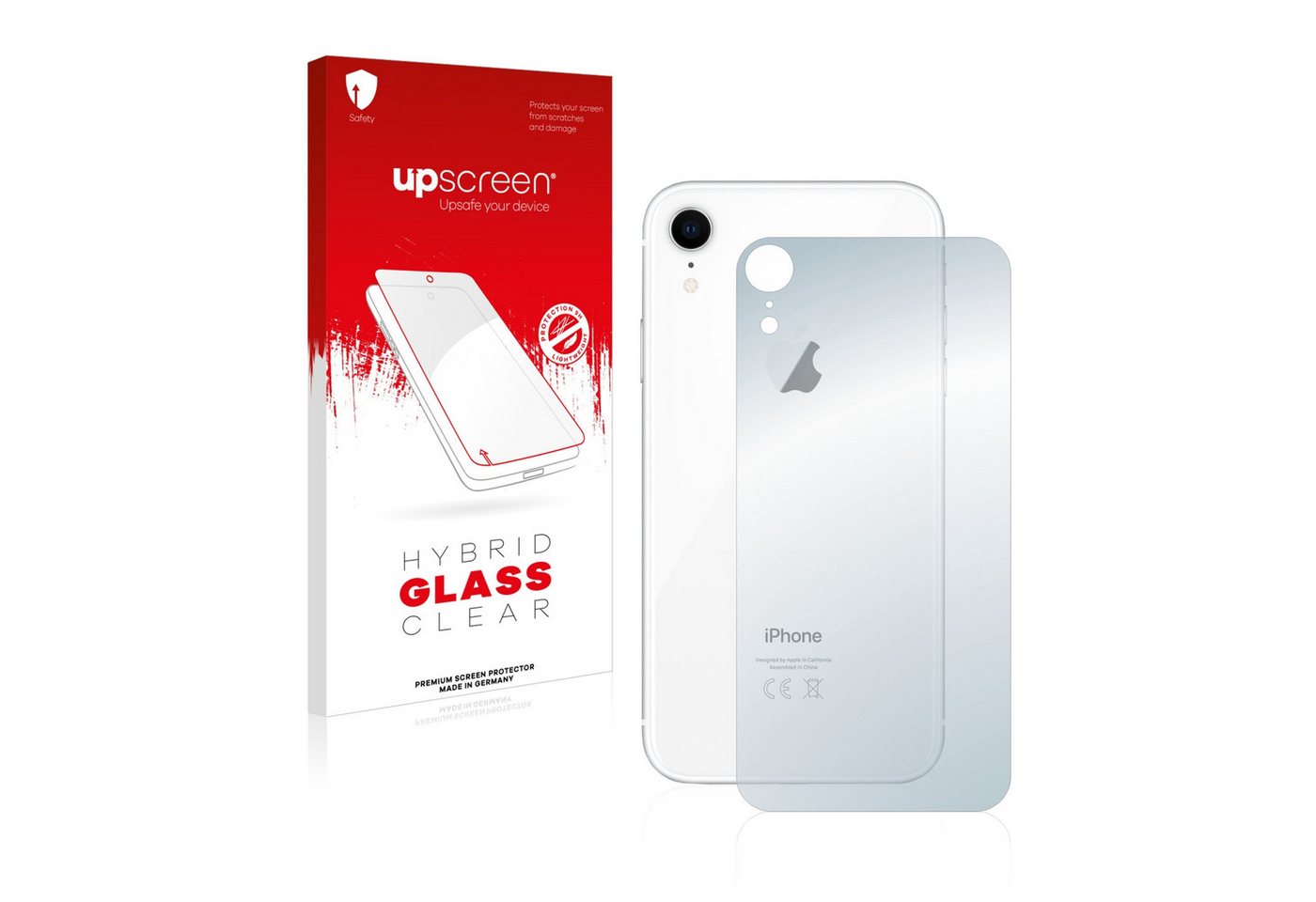 upscreen flexible Panzerglasfolie für Apple iPhone XR (Rückseite), Displayschutzglas, Schutzglas Glasfolie klar von upscreen