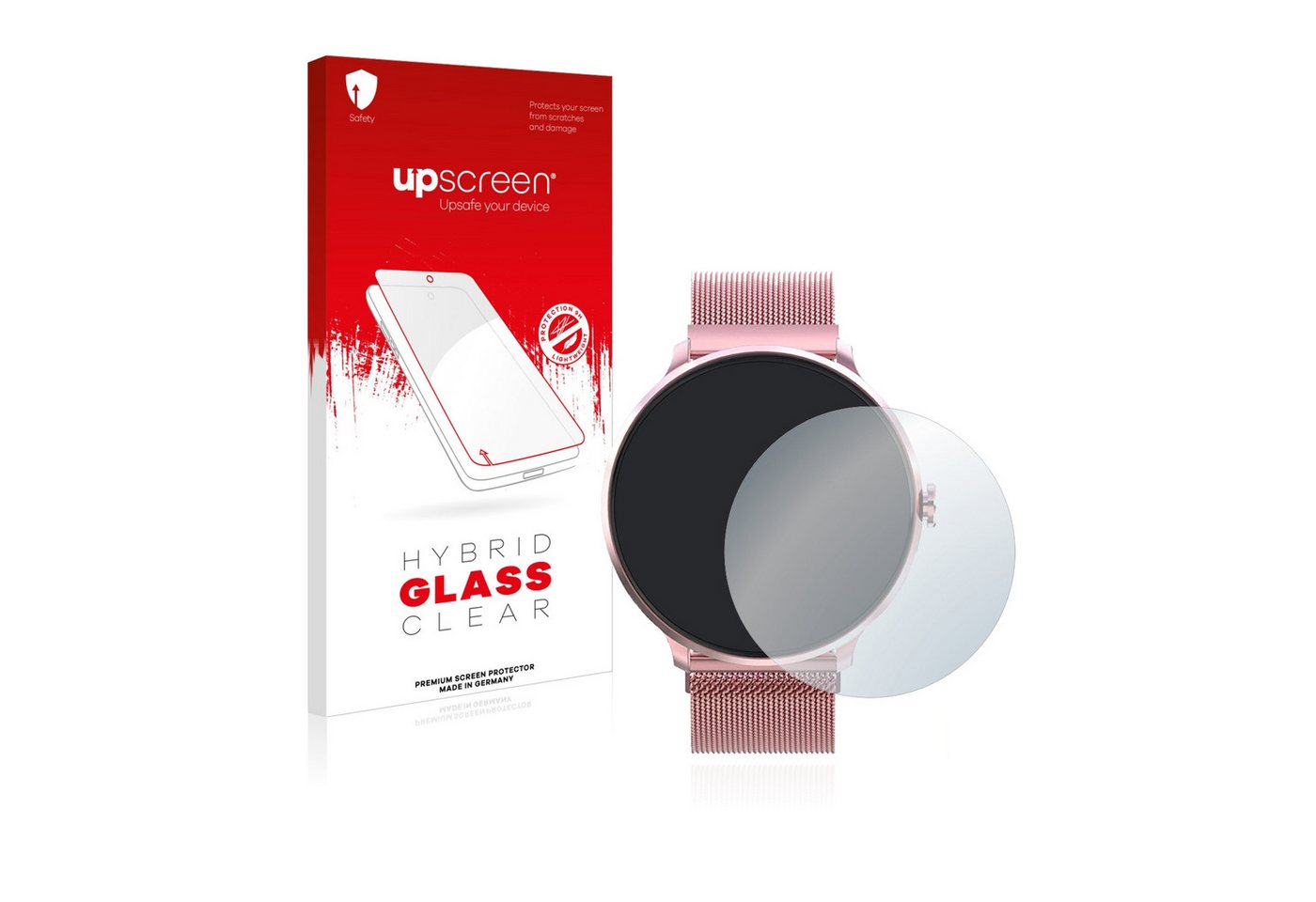upscreen flexible Panzerglasfolie für Bebinca Smartwatch, Displayschutzglas, Schutzglas Glasfolie klar von upscreen