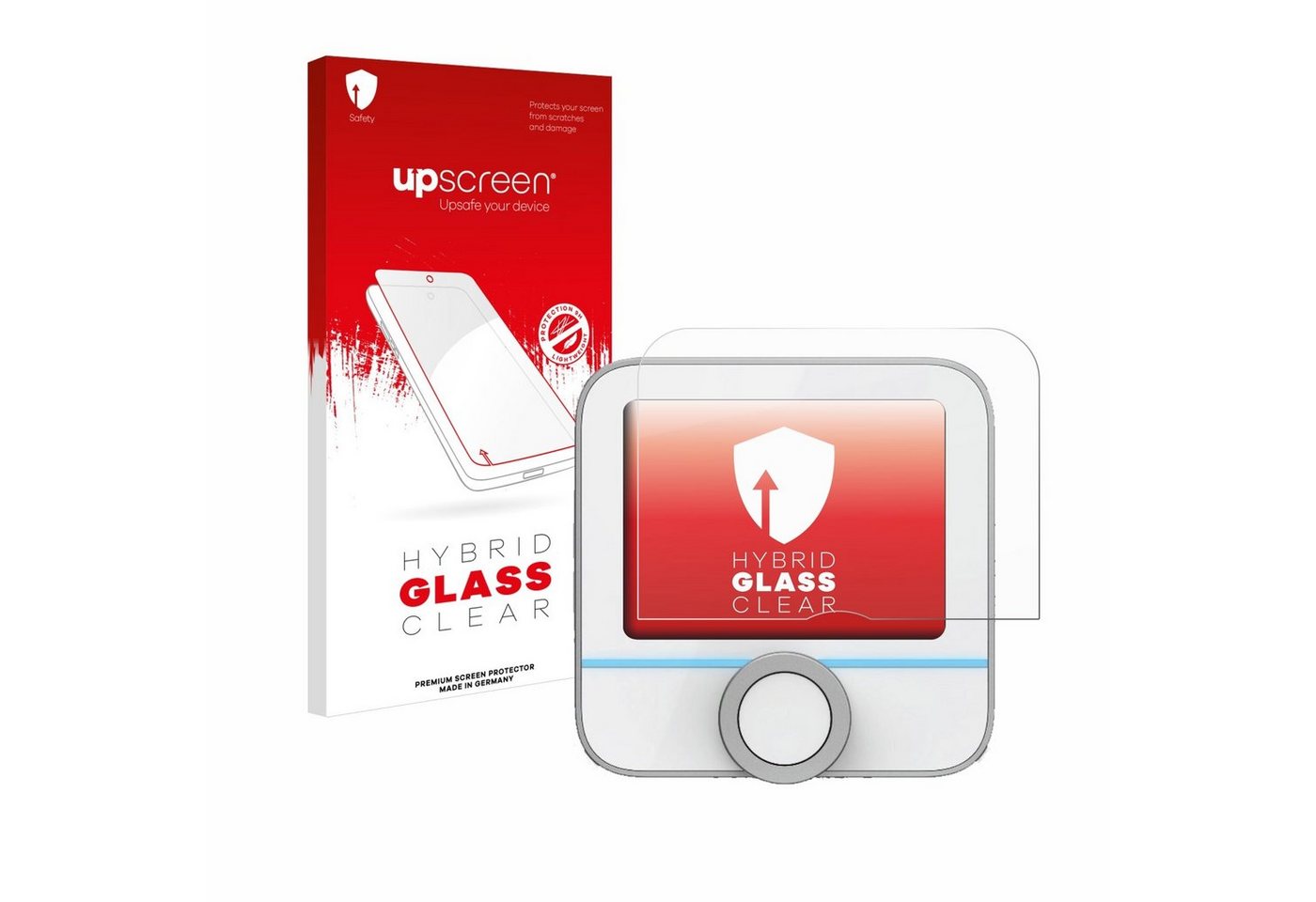 upscreen flexible Panzerglasfolie für Bosch Smart Home Raumthermostat II 230 V, Displayschutzglas, Schutzglas Glasfolie klar von upscreen