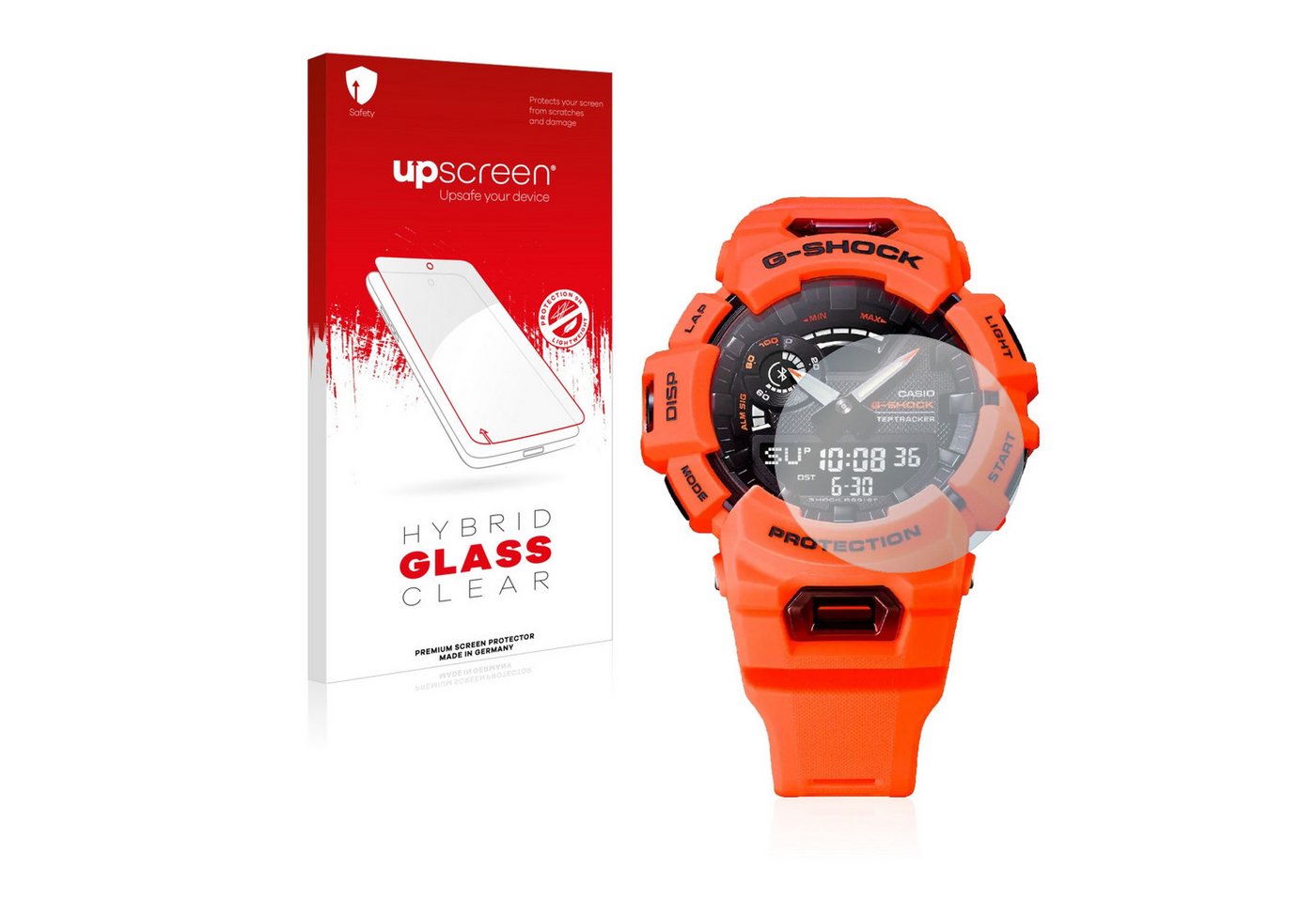 upscreen flexible Panzerglasfolie für Casio G-Shock GBA-900, Displayschutzglas, Schutzglas Glasfolie klar von upscreen