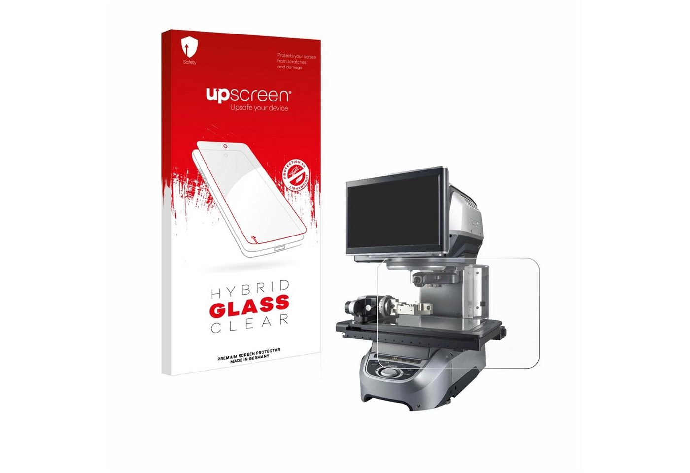 upscreen flexible Panzerglasfolie für Keyence IM-8030 Glasplatte, Displayschutzglas, Schutzglas Glasfolie klar von upscreen