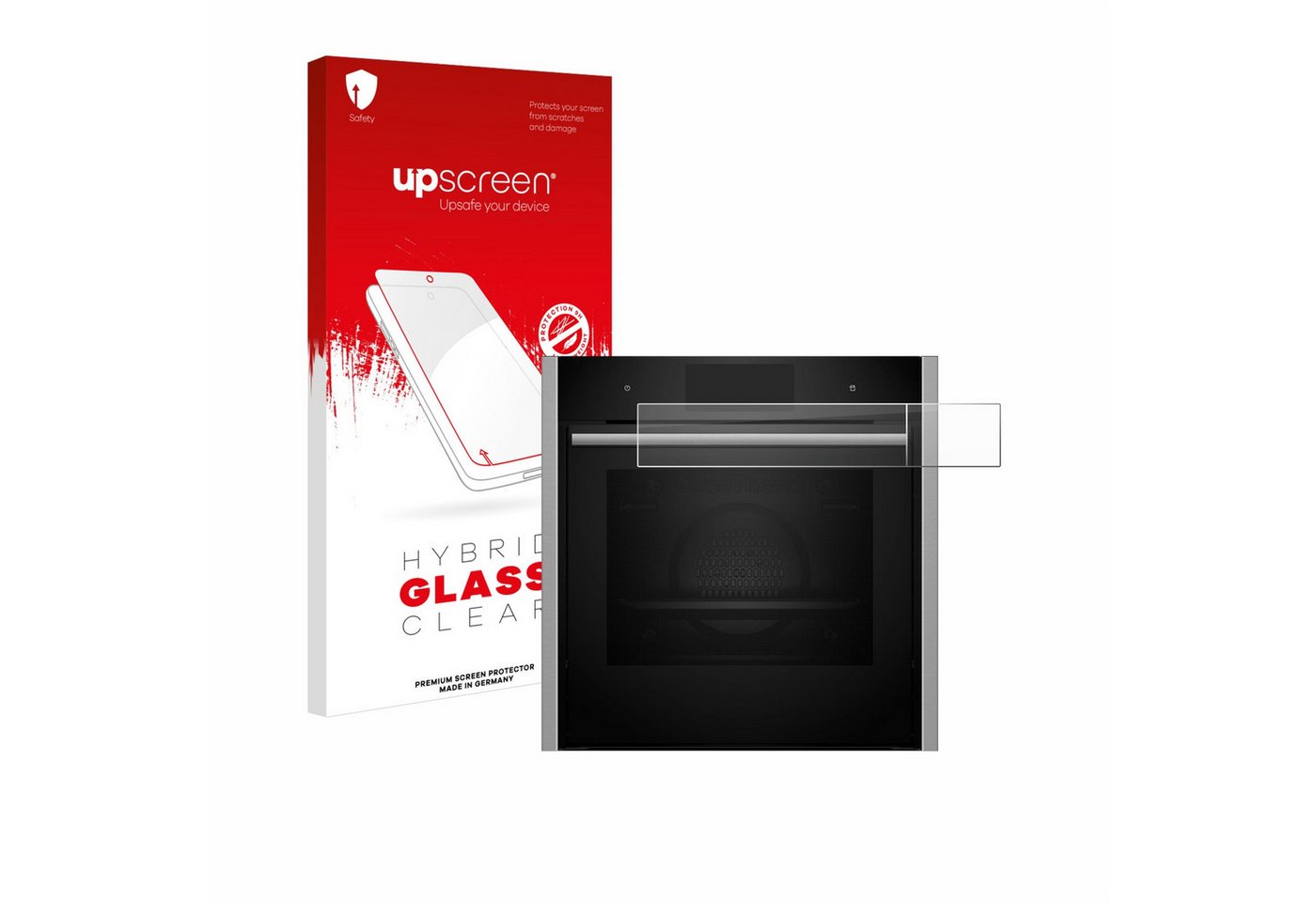 upscreen flexible Panzerglasfolie für Neff B64FT33N0, Displayschutzglas, Schutzglas Glasfolie klar von upscreen