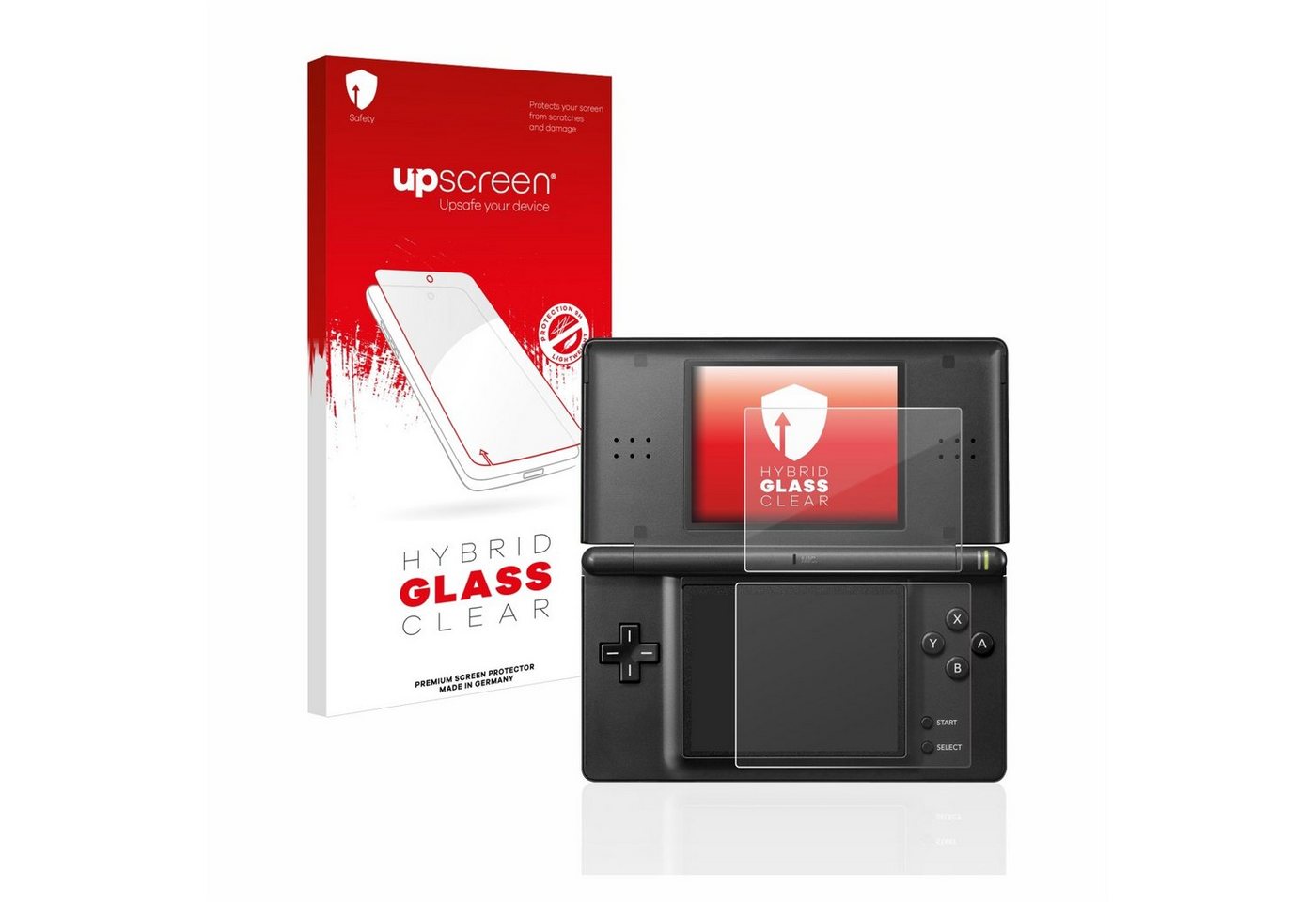 upscreen flexible Panzerglasfolie für Nintendo DS LITE, Displayschutzglas, Schutzglas Glasfolie klar von upscreen