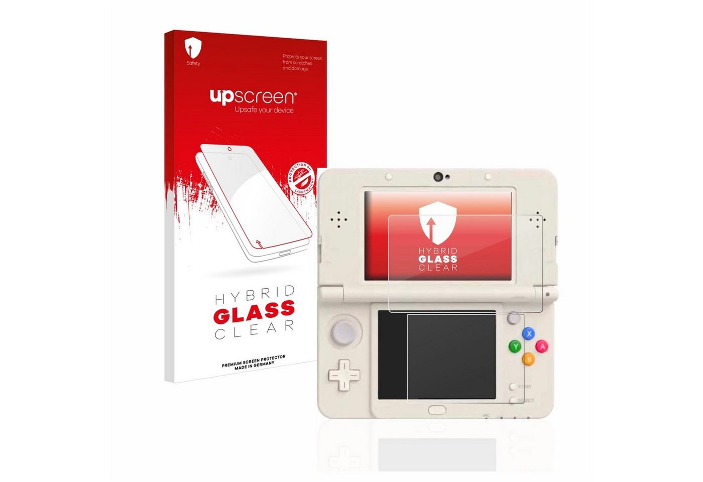 upscreen flexible Panzerglasfolie für Nintendo New 3DS, Displayschutzglas, Schutzglas Glasfolie klar von upscreen
