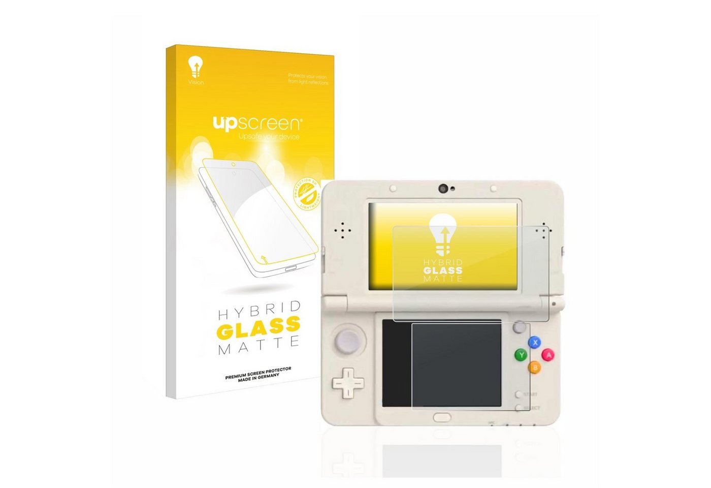 upscreen flexible Panzerglasfolie für Nintendo New 3DS, Displayschutzglas, Schutzglas Glasfolie matt entspiegelt von upscreen