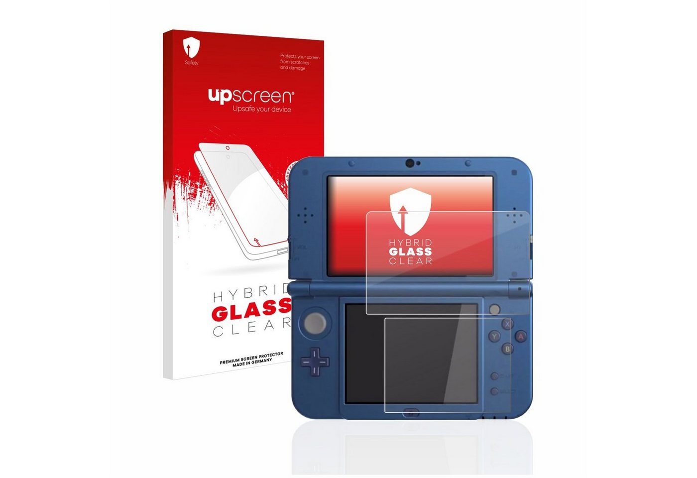 upscreen flexible Panzerglasfolie für Nintendo New 3DS XL, Displayschutzglas, Schutzglas Glasfolie klar von upscreen