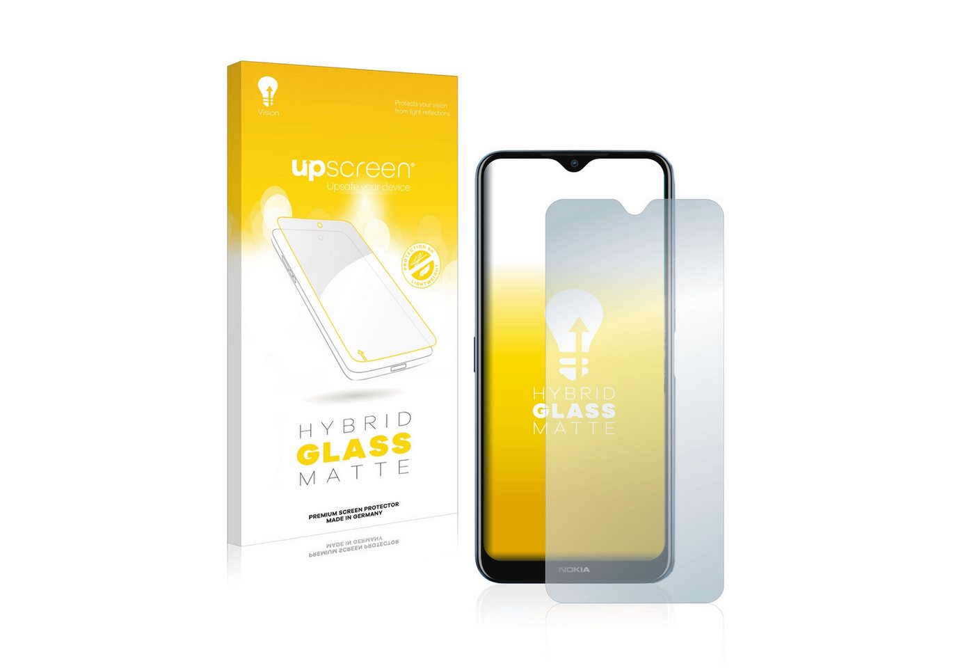 upscreen flexible Panzerglasfolie für Nokia G50, Displayschutzglas, Schutzglas Glasfolie matt entspiegelt von upscreen