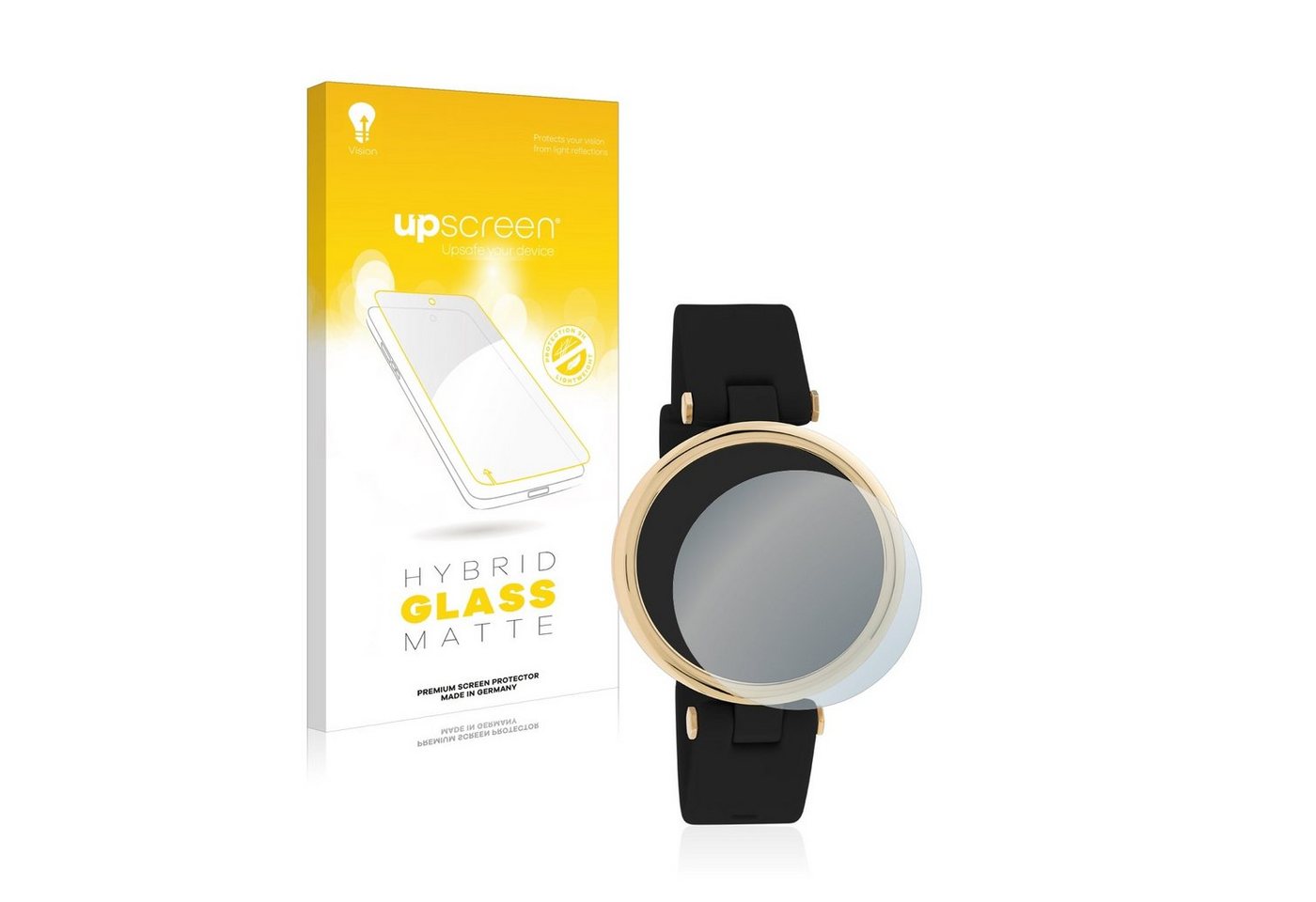 upscreen flexible Panzerglasfolie für Oozoo Smartwatches Q0040 2/3/4/5/6/7/8/10/11, Displayschutzglas, Schutzglas Glasfolie matt entspiegelt von upscreen