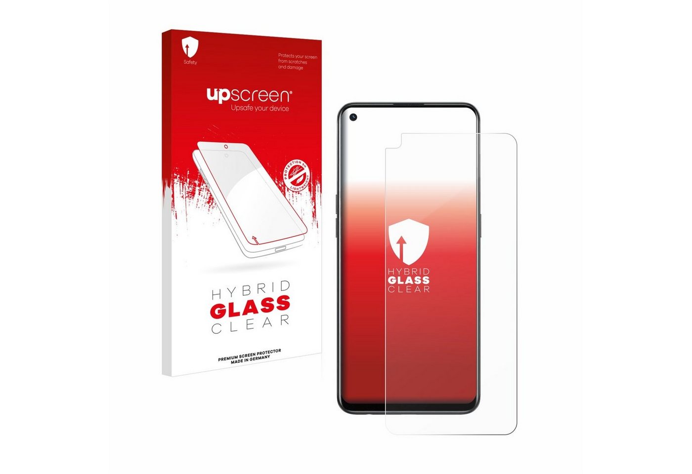 upscreen flexible Panzerglasfolie für Oppo Reno 5 Lite, Displayschutzglas, Schutzglas Glasfolie klar von upscreen