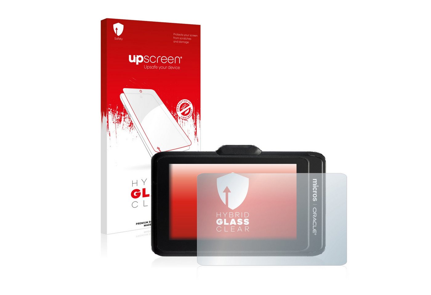 upscreen flexible Panzerglasfolie für Oracle Micros Tablet 721, Displayschutzglas, Schutzglas Glasfolie klar von upscreen
