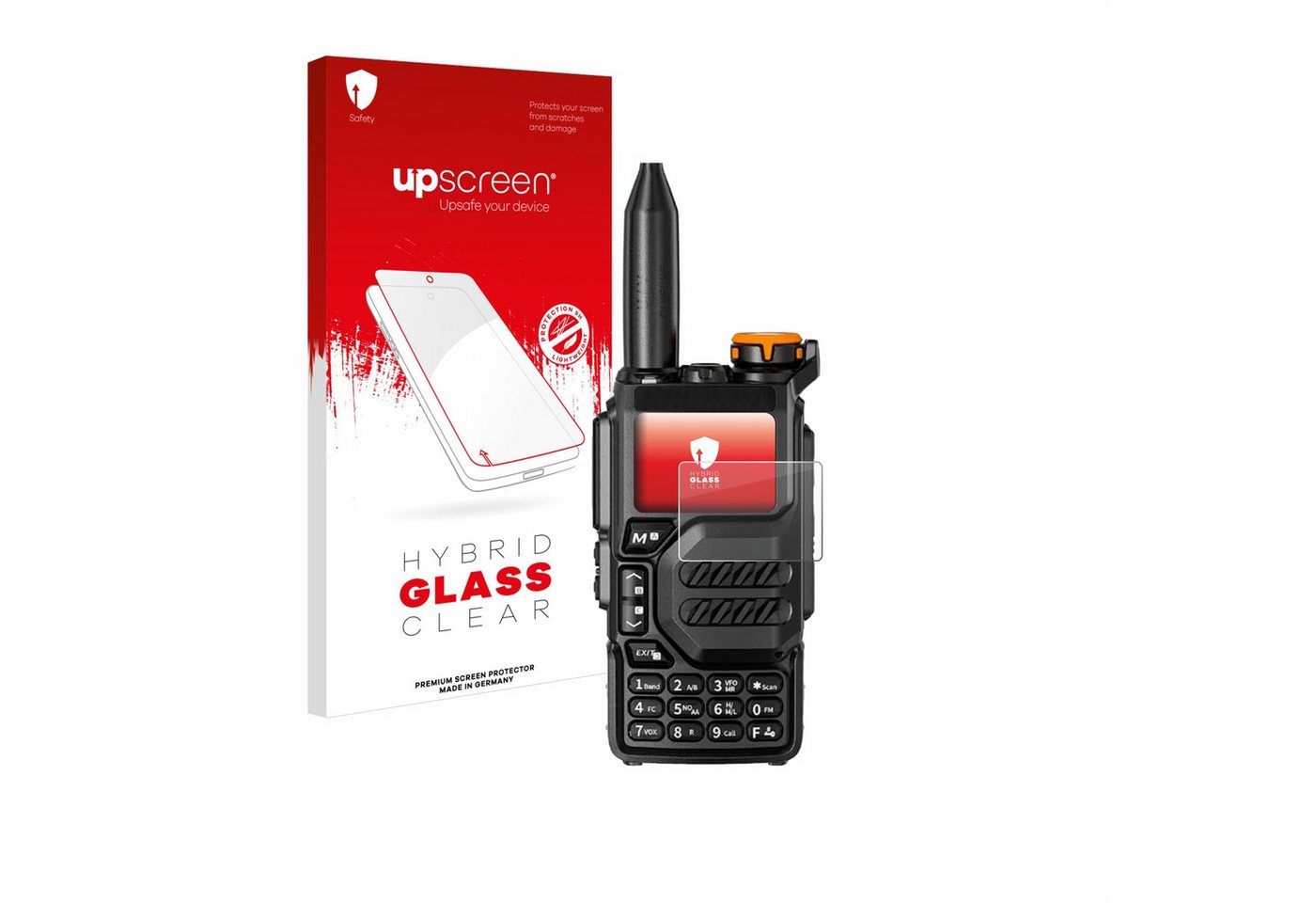 upscreen flexible Panzerglasfolie für Quansheng UV-K5, Displayschutzglas, Schutzglas Glasfolie klar von upscreen