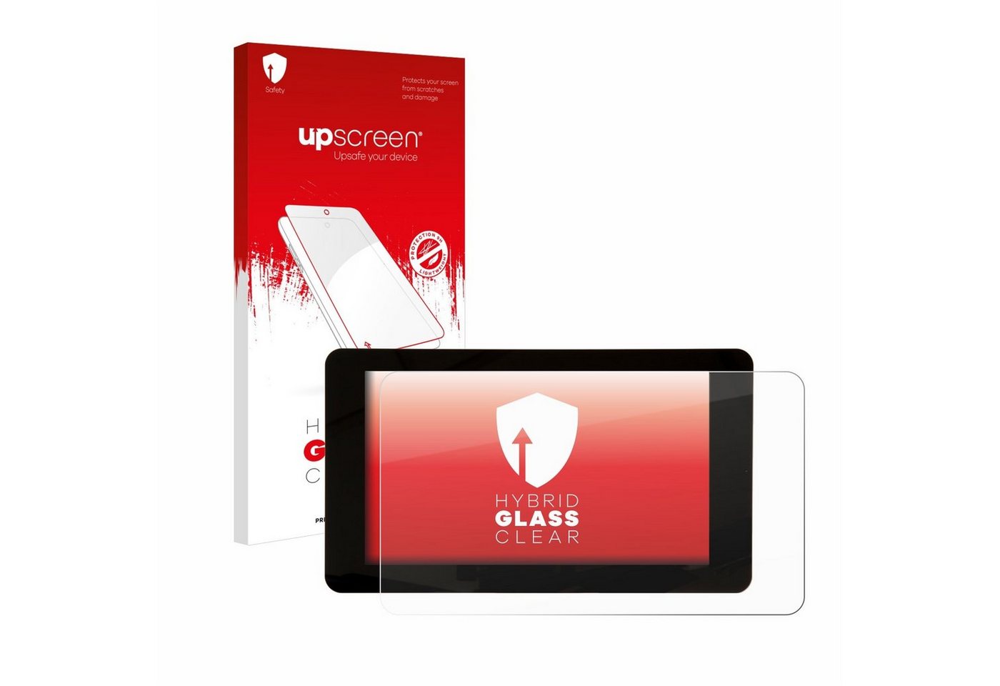 upscreen flexible Panzerglasfolie für Raspberry Pi Touchscreen 7, Displayschutzglas, Schutzglas Glasfolie klar" von upscreen