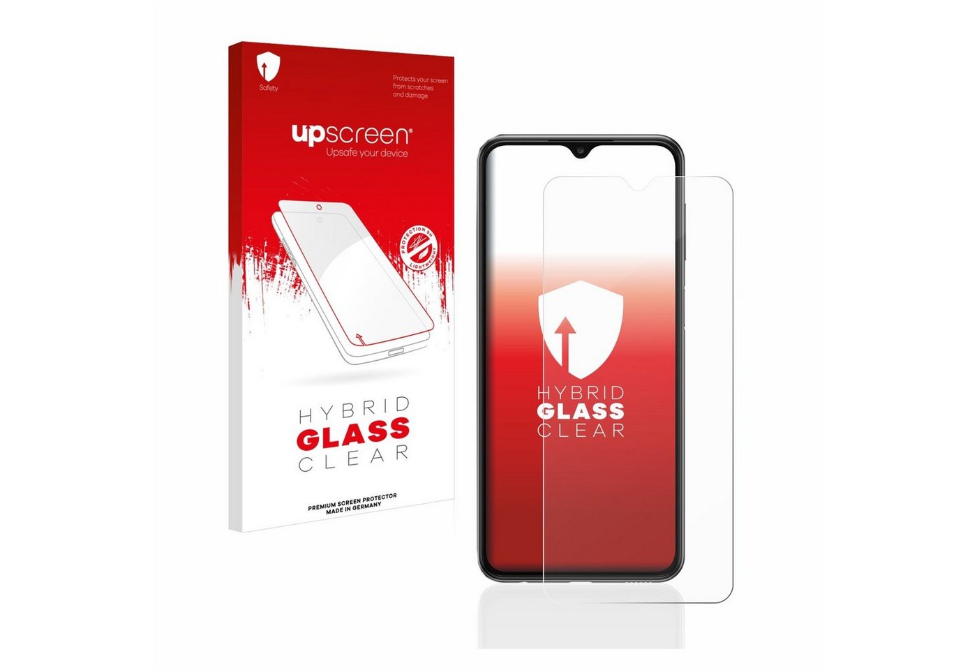 upscreen flexible Panzerglasfolie für Samsung Galaxy A23 5G, Displayschutzglas, Schutzglas Glasfolie klar von upscreen