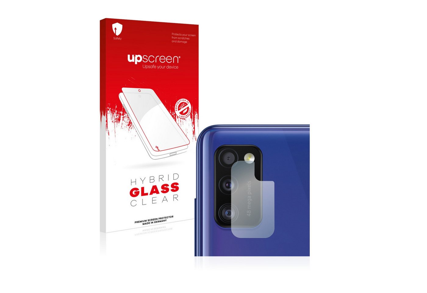 upscreen flexible Panzerglasfolie für Samsung Galaxy A41 (NUR Kameraschutz), Displayschutzglas, Schutzglas Glasfolie klar von upscreen