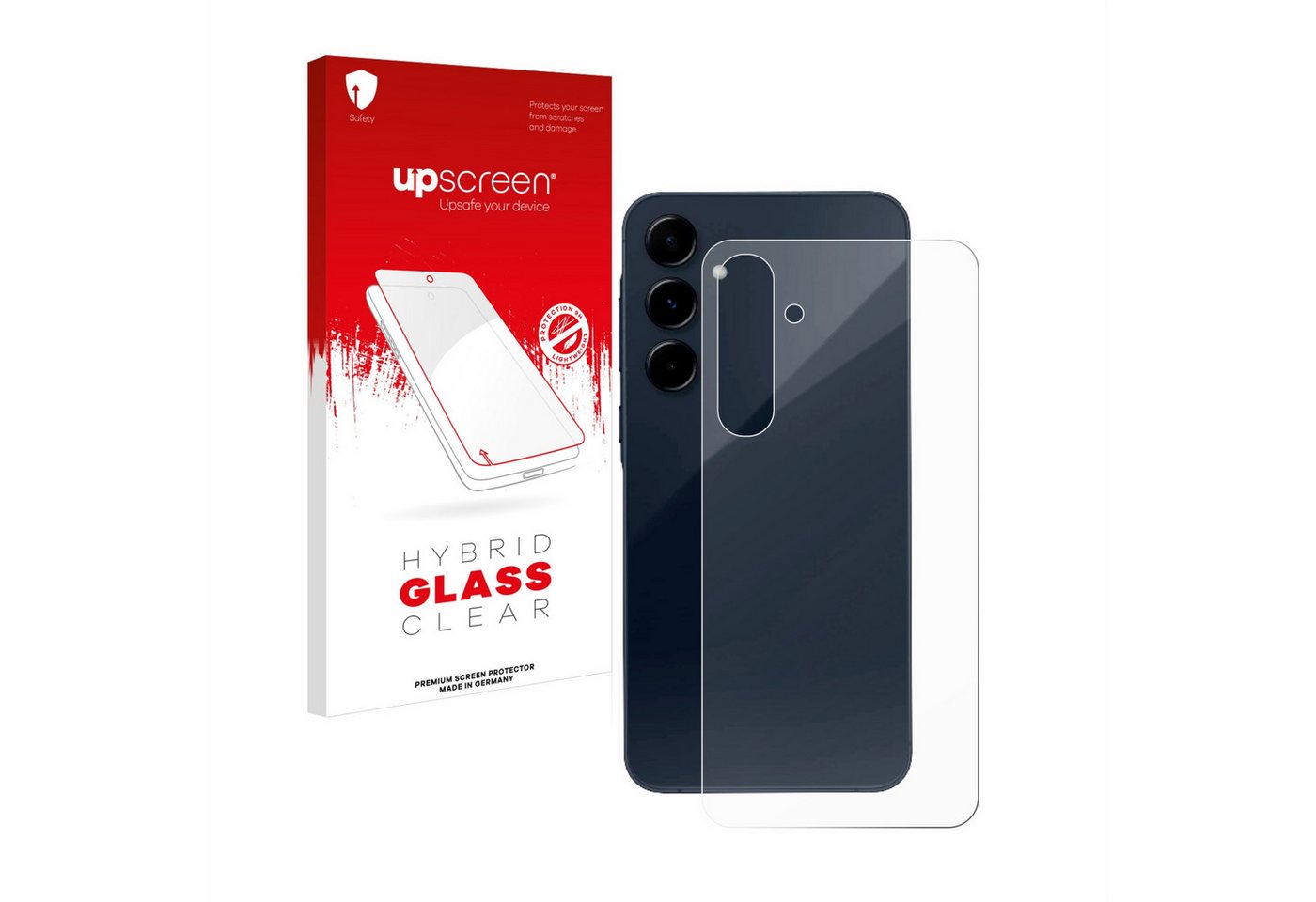 upscreen flexible Panzerglasfolie für Samsung Galaxy A55 5G (Rückseite), Displayschutzglas, Schutzglas Glasfolie klar von upscreen