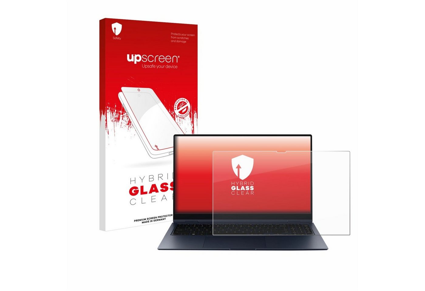 upscreen flexible Panzerglasfolie für Samsung Galaxy Book Pro 360 15, Displayschutzglas, Schutzglas Glasfolie klar" von upscreen