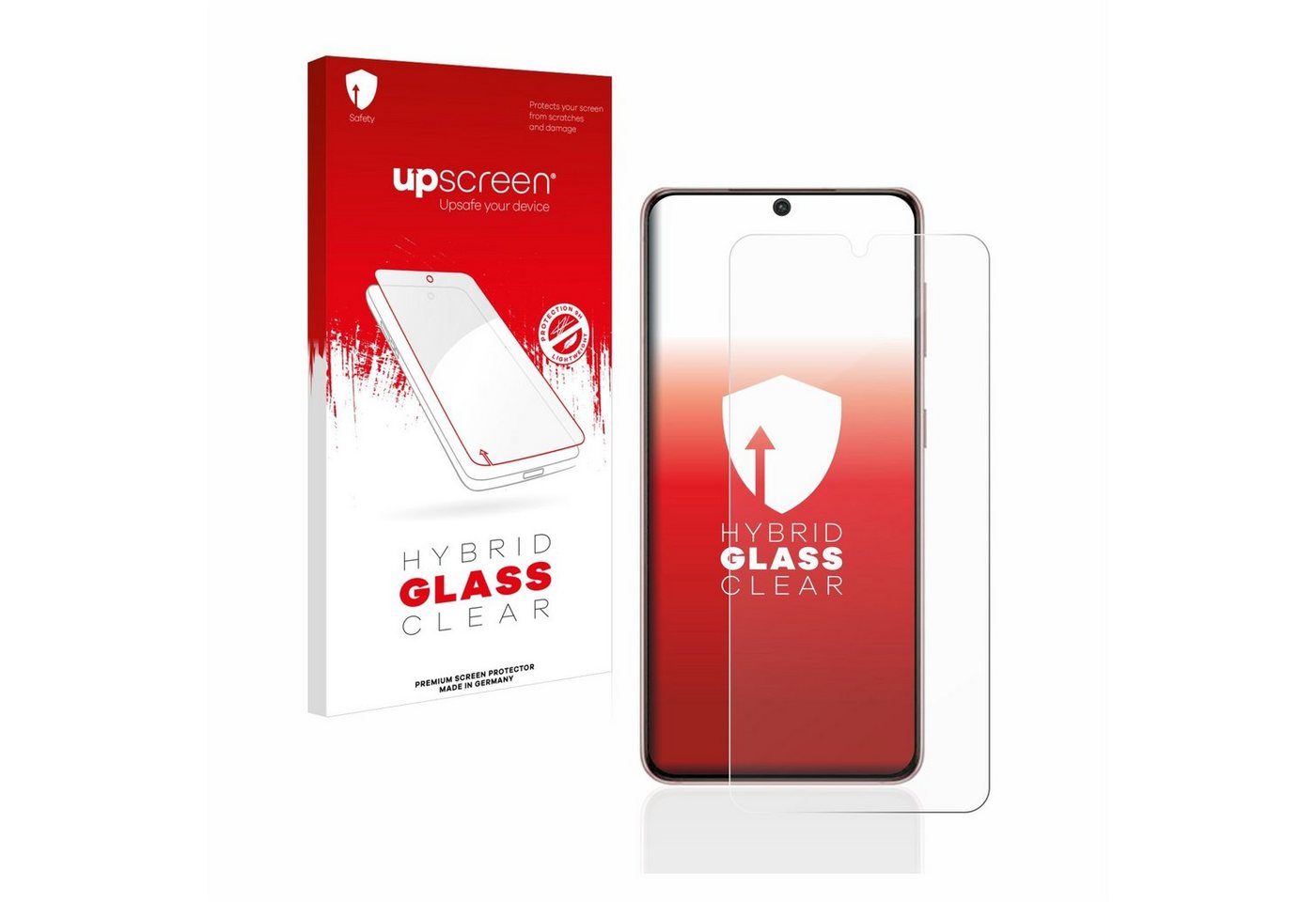 upscreen flexible Panzerglasfolie für Samsung Galaxy S21 5G, Displayschutzglas, Schutzglas Glasfolie klar von upscreen