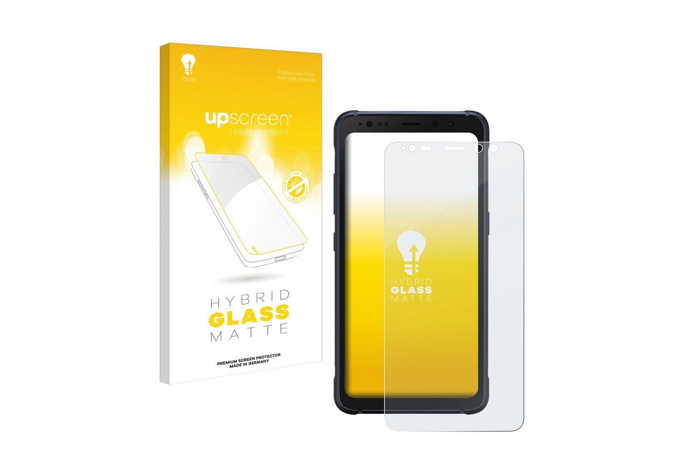 upscreen flexible Panzerglasfolie für Samsung Galaxy S8 Active, Displayschutzglas, Schutzglas Glasfolie matt entspiegelt von upscreen