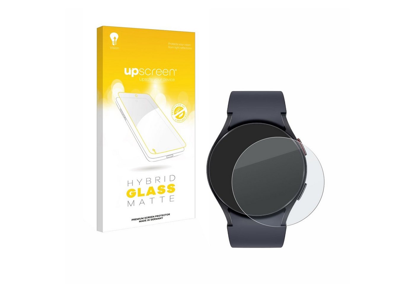 upscreen flexible Panzerglasfolie für Samsung Galaxy Watch 6 (40 mm), Displayschutzglas, Schutzglas Glasfolie matt entspiegelt von upscreen