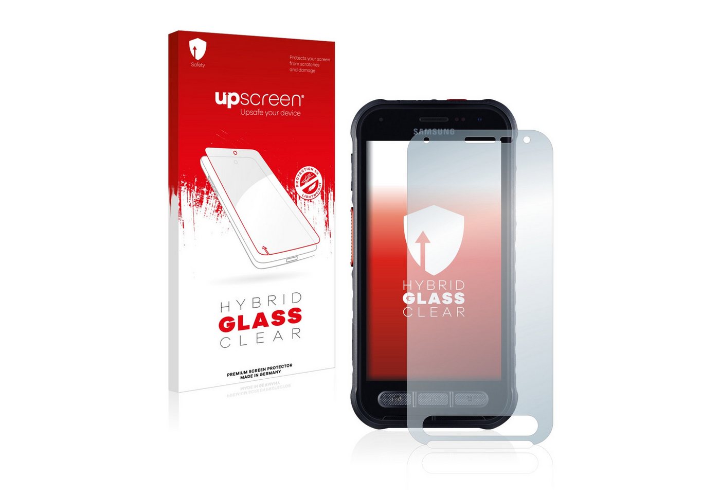 upscreen flexible Panzerglasfolie für Samsung Galaxy Xcover FieldPro, Displayschutzglas, Schutzglas Glasfolie klar von upscreen