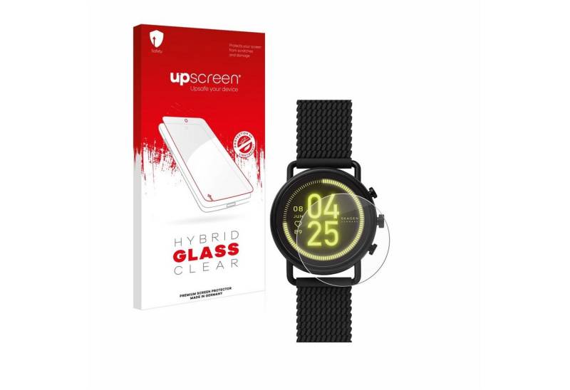 upscreen flexible Panzerglasfolie für Skagen Smartwatch Falster 3, Displayschutzglas, Schutzglas Glasfolie klar von upscreen