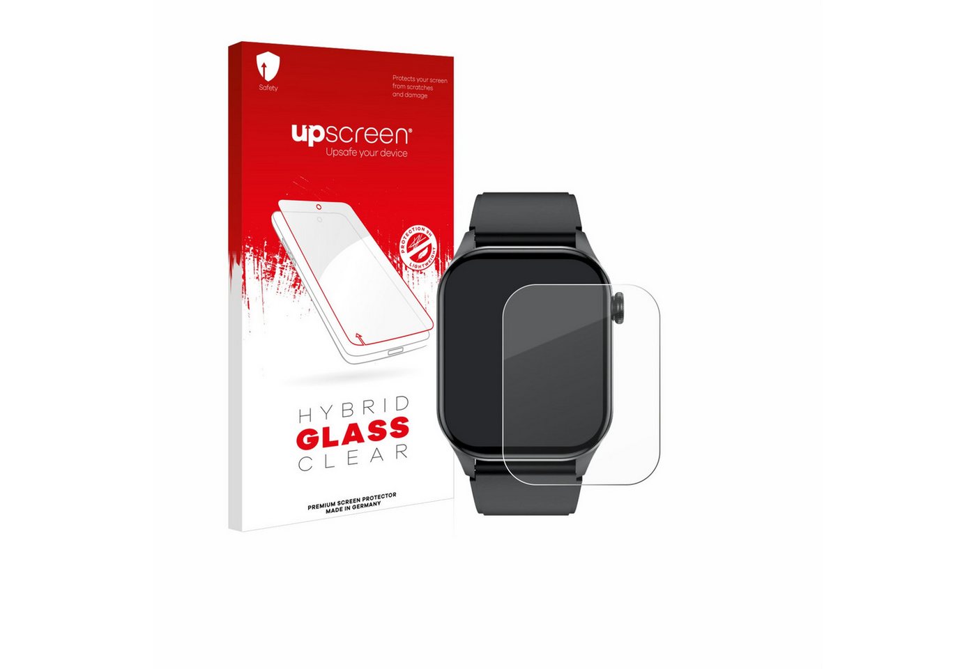 upscreen flexible Panzerglasfolie für Smartwatch T98 2.04, Displayschutzglas, Schutzglas Glasfolie klar" von upscreen