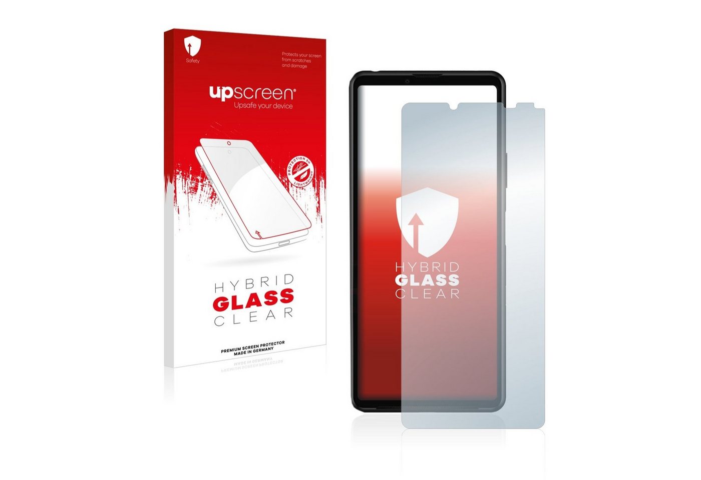 upscreen flexible Panzerglasfolie für Sony Xperia 10 III, Displayschutzglas, Schutzglas Glasfolie klar von upscreen