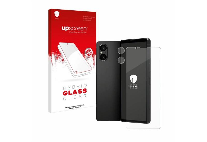 upscreen Displayschutzglas Schutzglas für Sony Xperia 5 V (Display+Kamera), Schutzfolie Display Schutz Glas Folie klar von upscreen