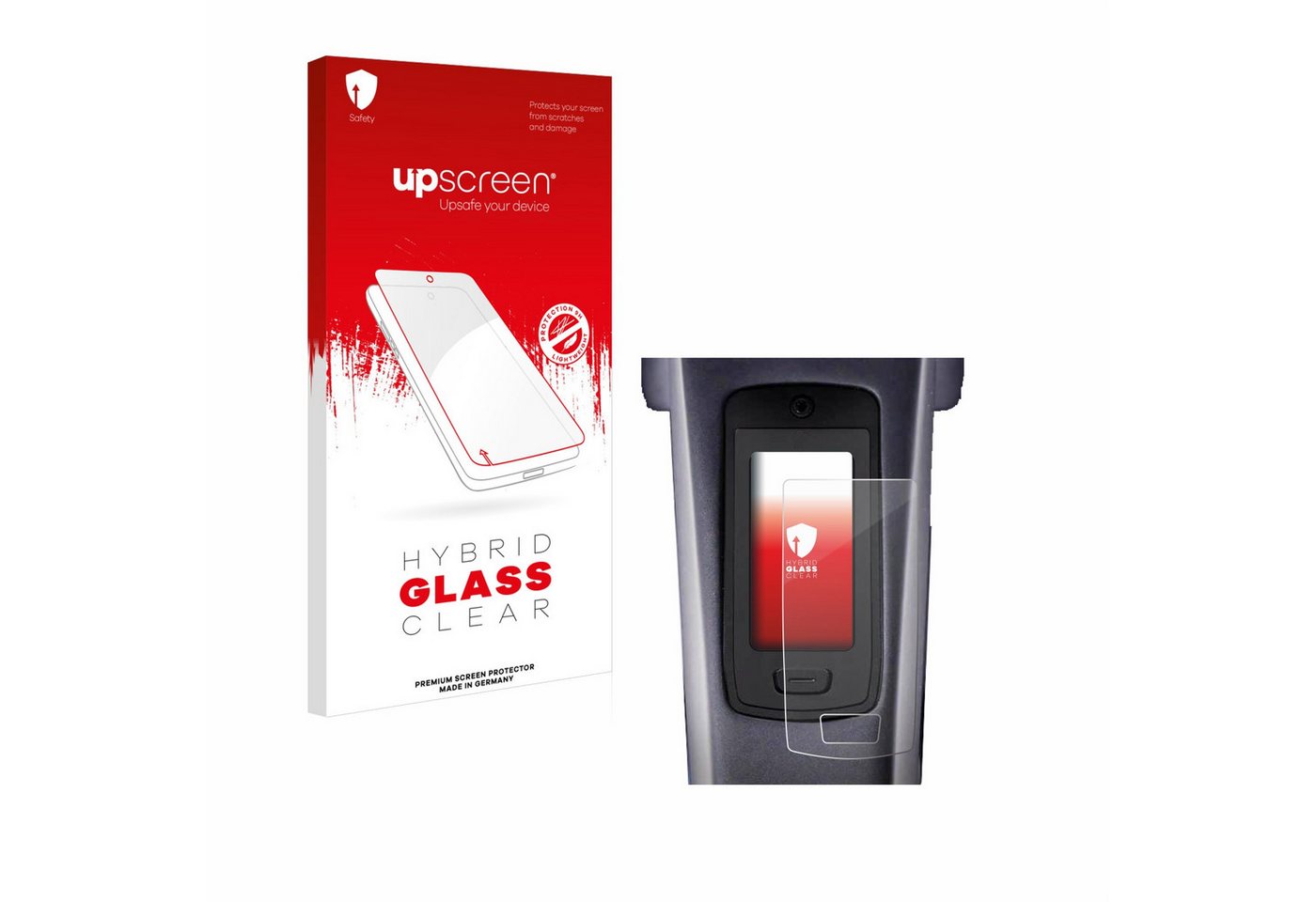 upscreen flexible Panzerglasfolie für TQ HPR50 E-Bike System, Displayschutzglas, Schutzglas Glasfolie klar von upscreen