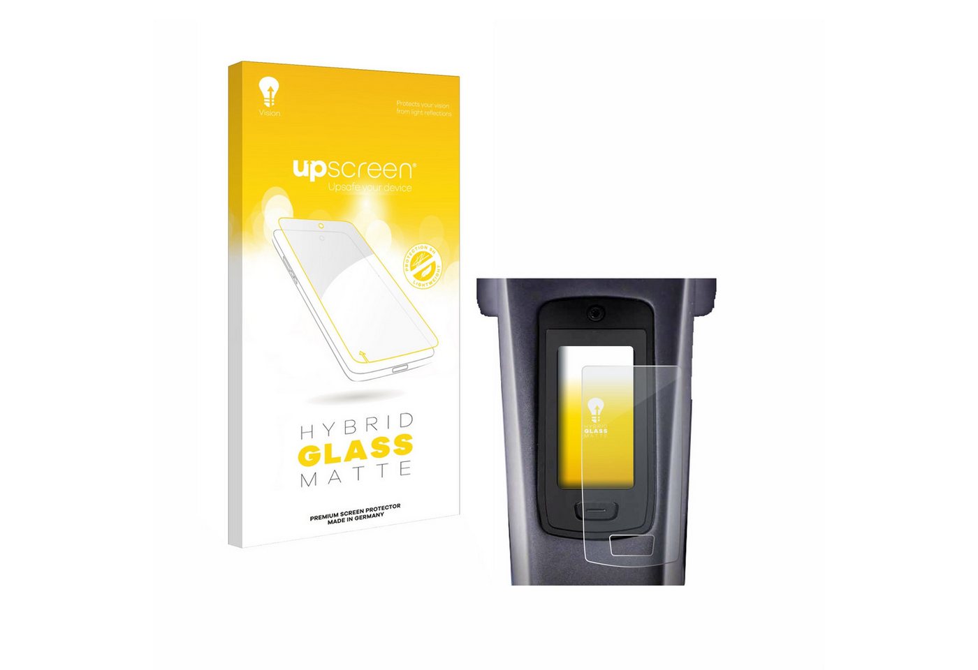upscreen flexible Panzerglasfolie für TQ HPR50 E-Bike System, Displayschutzglas, Schutzglas Glasfolie matt entspiegelt von upscreen