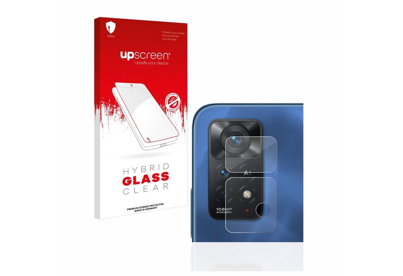 upscreen flexible Panzerglasfolie für Xiaomi Redmi Note 11 Pro 5G (NUR Kameraschutz), Displayschutzglas, Schutzglas Glasfolie klar von upscreen
