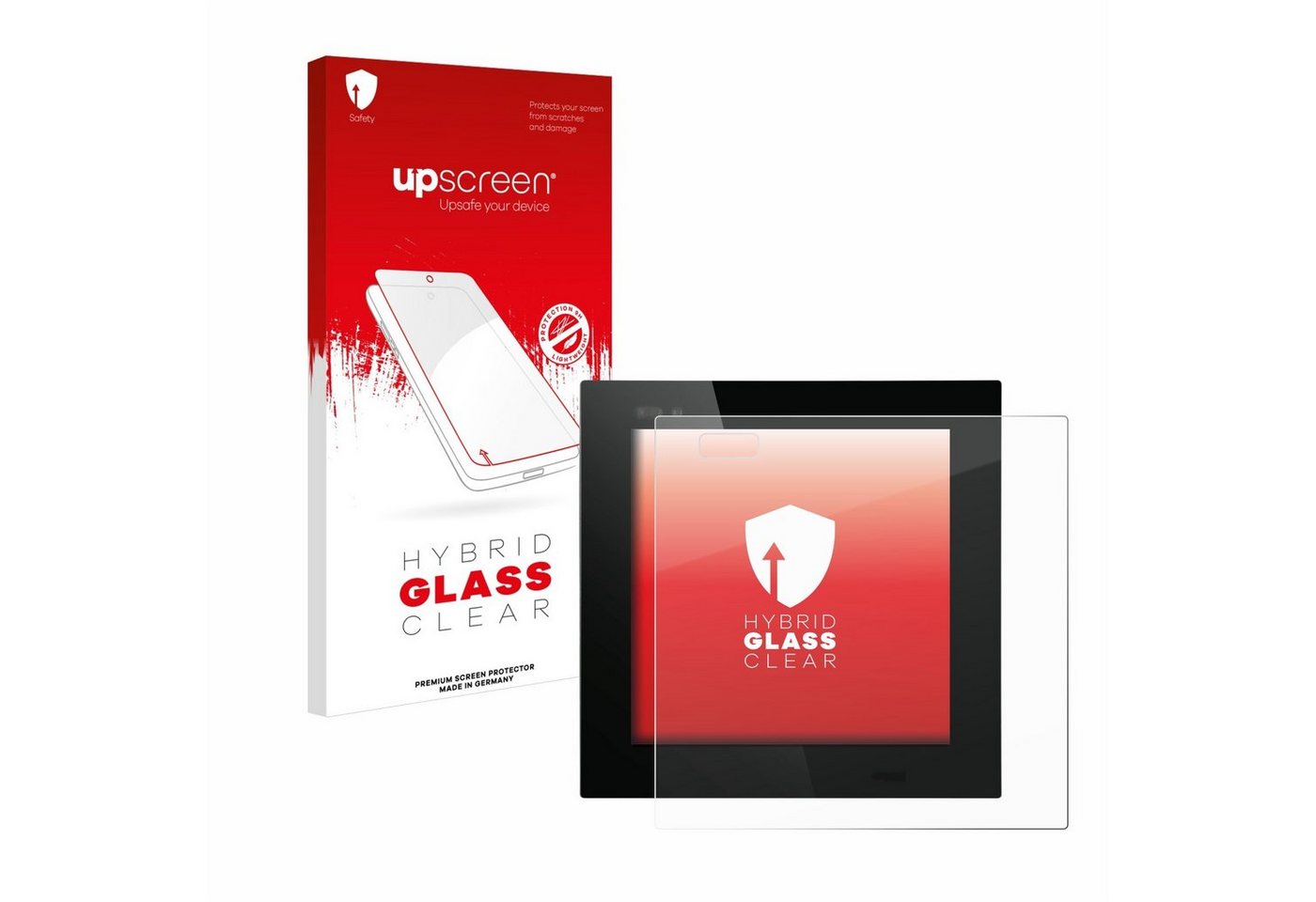 upscreen flexible Panzerglasfolie für homematic IP Wired Glass Display - plus (HmIPW-WGD-PL), Displayschutzglas, Schutzglas Glasfolie klar von upscreen