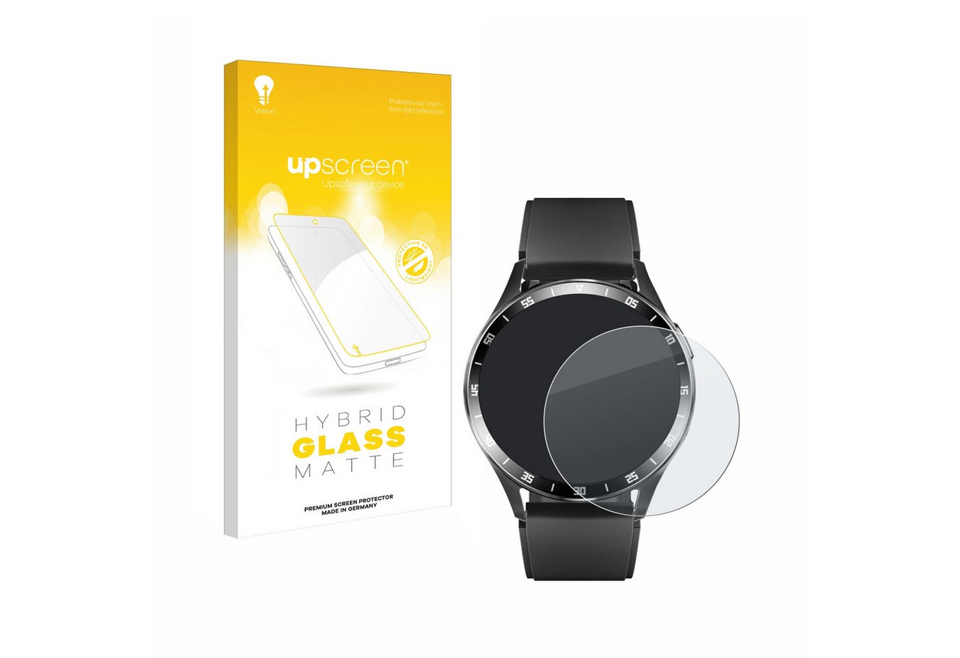 upscreen flexible Panzerglasfolie für usogood Smartwatch 1.39, Displayschutzglas, Schutzglas Glasfolie matt entspiegelt" von upscreen