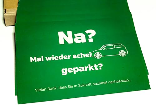 uptitle Scheiße Geparkt Karten A6 - die freundliche Alternative - 50 Stück von uptitle