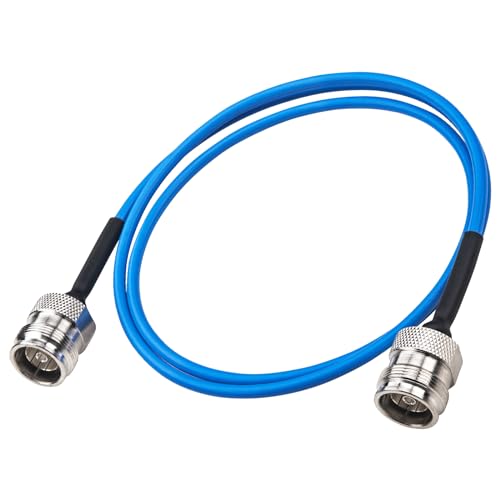 URCIANOW 1M 4.3/10 Mini DIN Buchse zu Buchse RG402 Koaxial Verlängerungskabel mit blauem FEP Mantel Mini-RF Stecker für verschiedene Hochfrequenzübertragungsanwendungen von urcianow