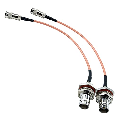 urcianow 2 Stück DIN 1.0/2.3 Stecker auf BNC Buchse RG179 SDI Kabel 15 cm Koaxial Adapter RF Verlängerungskabel Kommunikationssystem für Radiogeräte Video von urcianow