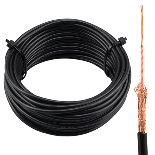 urcianow RG174 Kabel 10 Meter Verlustarme Koaxialkabel RG174 50 Ohm für DIY Sicherheitssysteme Computernetzwerke Zugangskontrolle Hausautomationsanwendungen… von urcianow