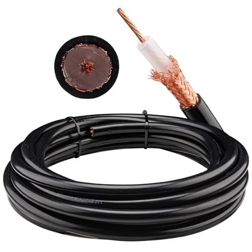 urcianow RG213 Koaxialkabel 5m, 50 Ohm Koaxialkabel, HF Kabel für Amateurfunk, CB Funk, Antenne, GPS & Satellitenempfang von urcianow