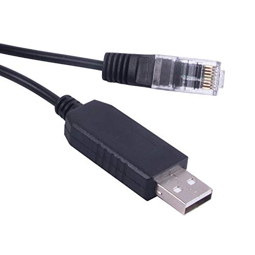 usangreen Skywatcher Goto Control EQMOD Kabel für HEQ5pro AZEQ5 AZEQ6 EQ6-R, 180 cm, PC zur Montage von schwarzem Kabel, USB auf RJ45 8P8C, für Laptop und PC, ASCOM-Software Steuerung von usangreen