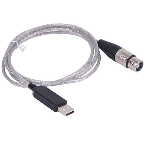 USB zu DMX 512 Schnittstellenadapter Controller DMX512 PC Bühnenbeleuchtung Controller Dimmer Dongle RS485 Serial 3pin XLR Konverter Unterstützung Freestyler Software (1,8 m, schwarzes USB Shell) von usangreen
