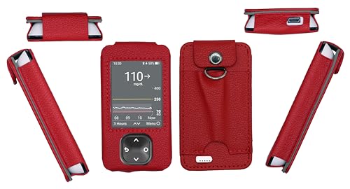 Premium Holster Case mit Tasche (Lanyard) für Dexcom G7 & Dexcom G6 (Rot) von usastar-SNK