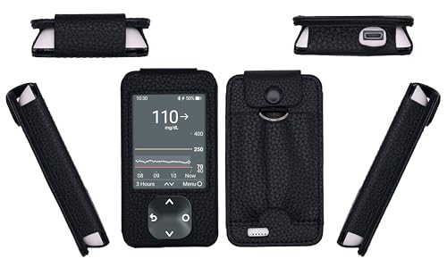 Premium Holster Case mit Tasche (Lanyard) für Dexcom G7 & Dexcom G6 (Schwarz) von usastar-SNK