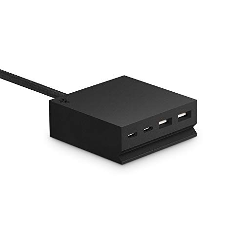 usbepower Kompaktes Ladegerät Hub 4 in 1 – 2 USB-Ports + 2 USB-C + Telefonhalterung – Serie Mini Hide – Schwarz von usbepower