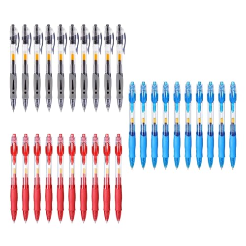 30 Stück Gelstifte - 0.5mm Schwarze Gelstifte Schnelltrocknend Gelschreiber Einziehbare Rollerball-Stifte | Für Schreiben Notieren, Schule Büro Zuhause Gel Stift von usefulbeauty