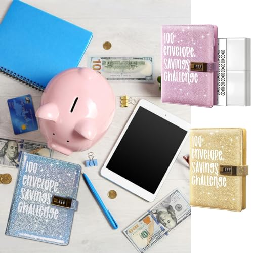 A5 Binder Notizbuch Set - 3 SET PU Leder Binder Geld Organizer Sparen - Finanzplaner Cash Stuffing Haushaltsbuch Mit Geldfacher -Budgetplaner Sparbuch Mit Folien Für Sinking Funds Sparbuch von usefulbeauty
